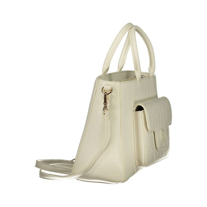 Mario Valentino White Leather-Finish Womens Handbag