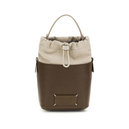 Maison Margiela Brown Calf Leather Bos Taurus Bucket Bag