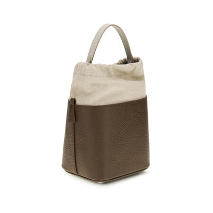 Maison Margiela Brown Calf Leather Bos Taurus Bucket Bag