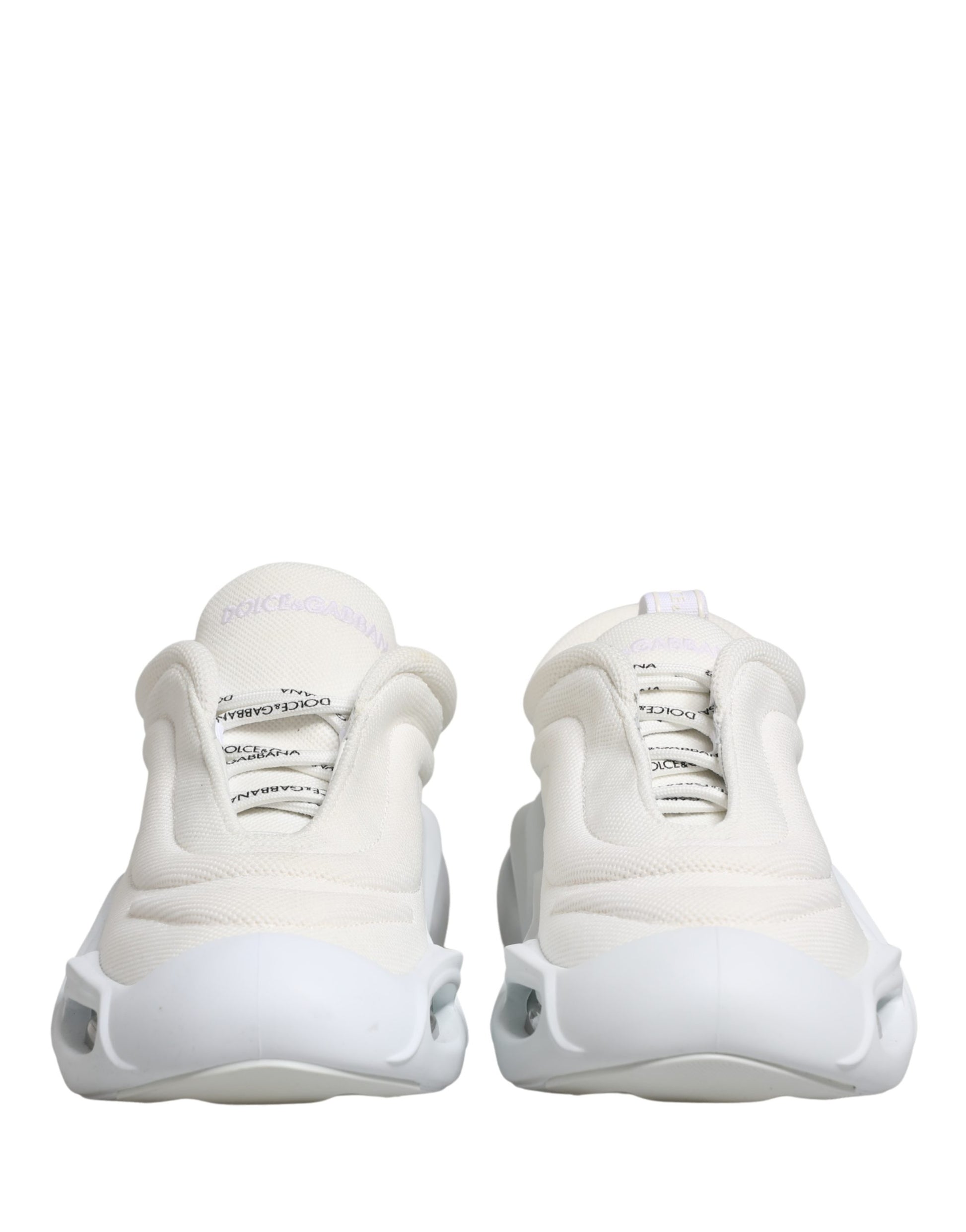 Dolce & Gabbana White Slip-On Wave Low-Top Sneakers
