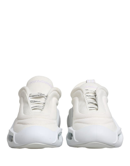 Dolce & Gabbana White Slip-On Wave Low-Top Sneakers