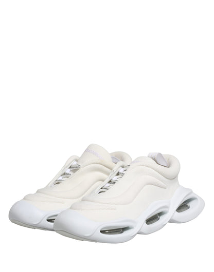 Dolce & Gabbana White Slip-On Wave Low-Top Sneakers