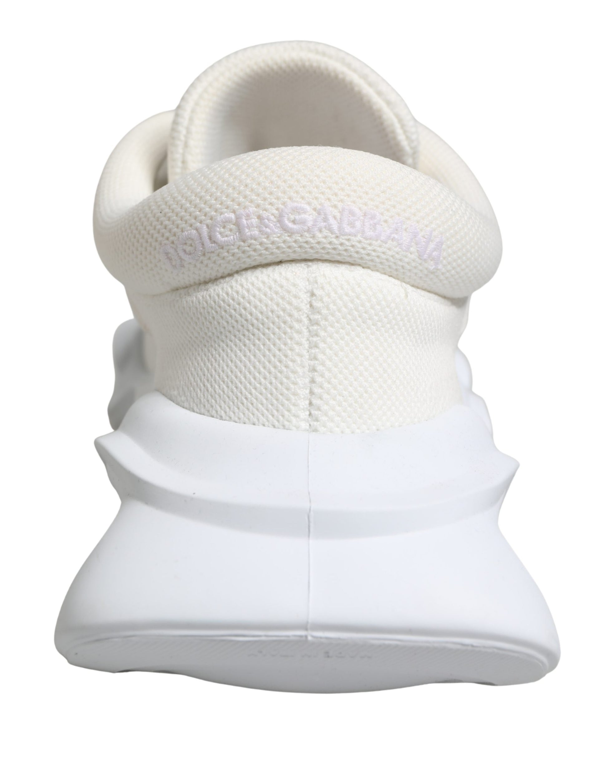 Dolce & Gabbana White Slip-On Wave Low-Top Sneakers