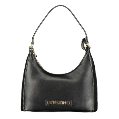 Mario Valentino Black Polyethylene Handbag with Adjustable Strap
