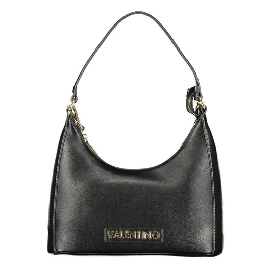 Mario Valentino Black Polyethylene Handbag with Adjustable Strap