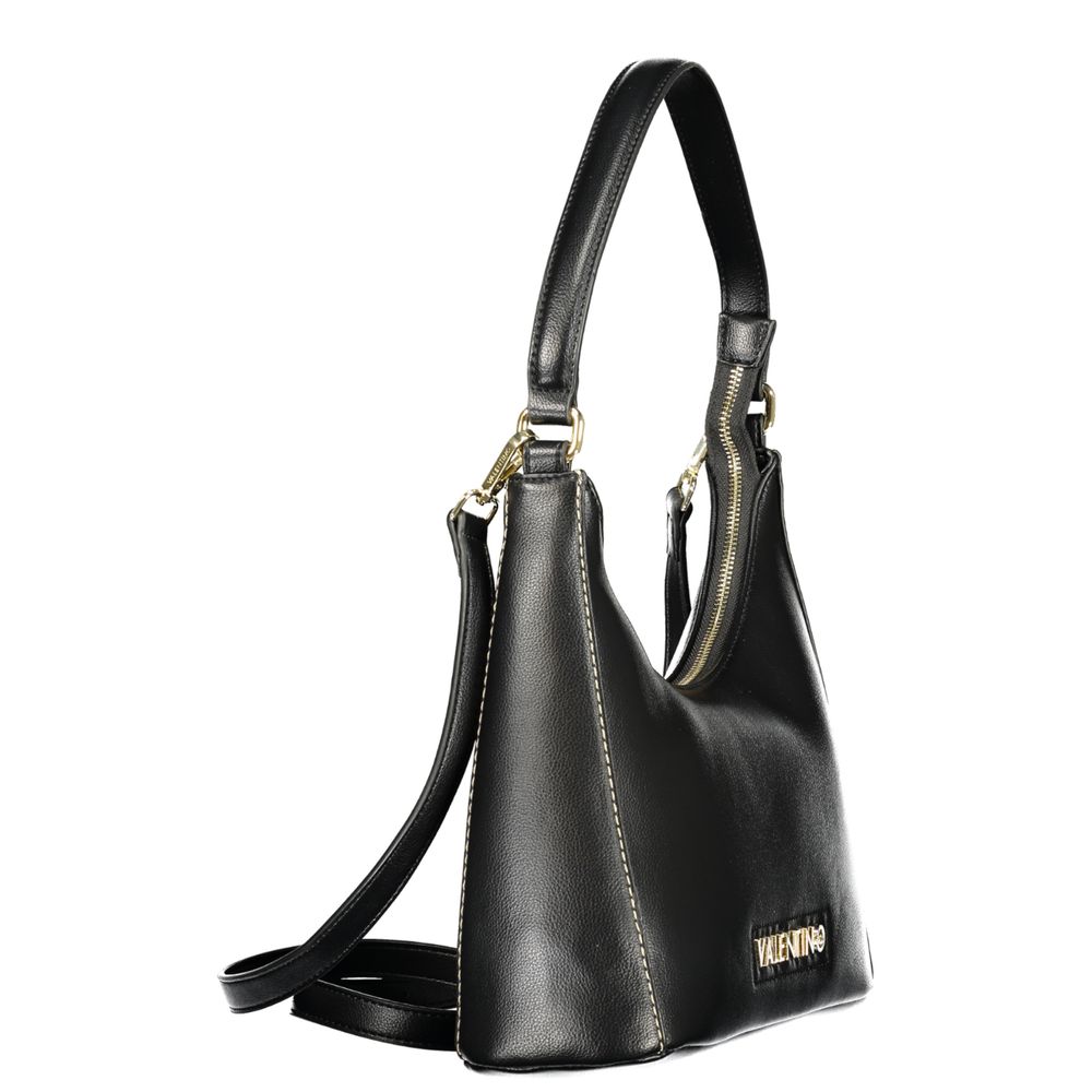 Mario Valentino Black Polyethylene Handbag with Adjustable Strap