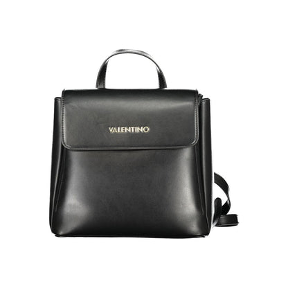 Mario Valentino Black Polyethylene Backpack with Adjustable Straps
