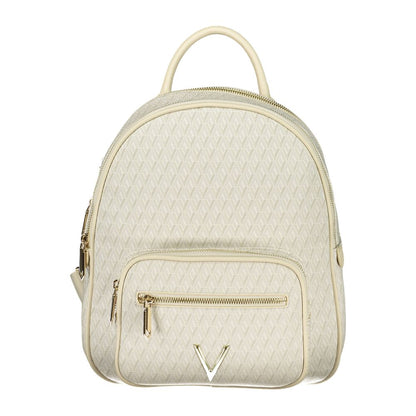 Mario Valentino Beige Recycled Polyethylene Backpack with Logo