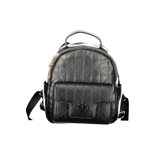 Mario Valentino Black Polyethylene Backpack with Contrast Details