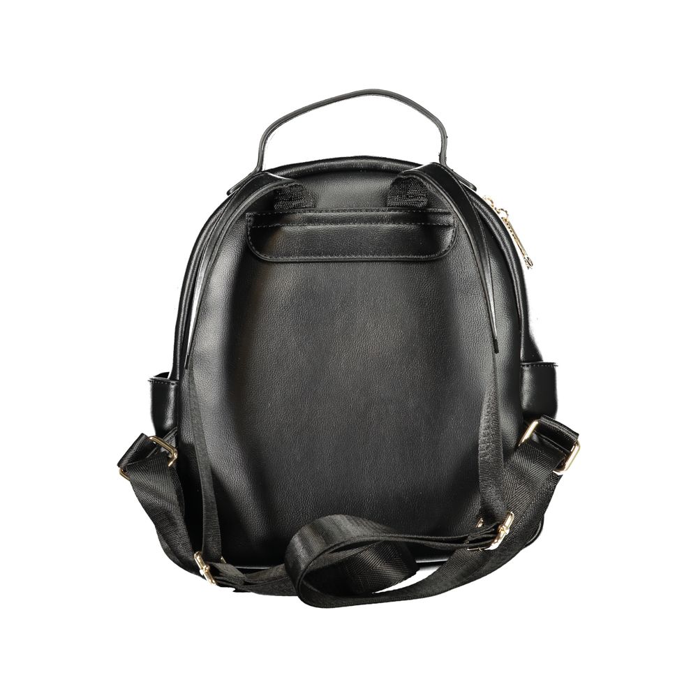 Mario Valentino Black Polyethylene Backpack with Contrast Details