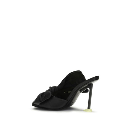 Givenchy Black Leather Boudoir Heeled Bow Mules