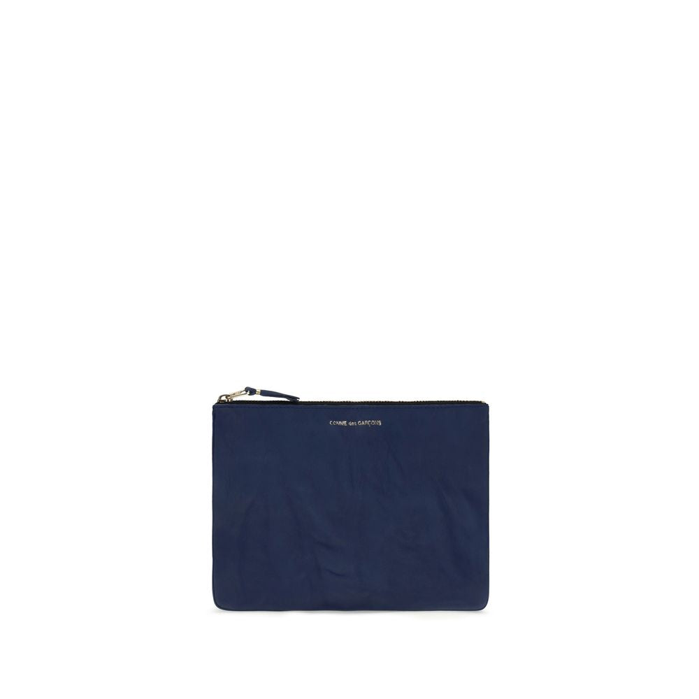Comme des Garçons Blue Calf Leather Bos Taurus Wallet