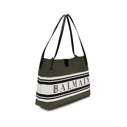 Balmain Black Cotton Medium Release Tote