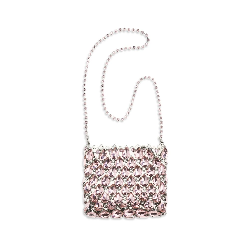 Self-Portrait Crystal Mesh Pouch Bag