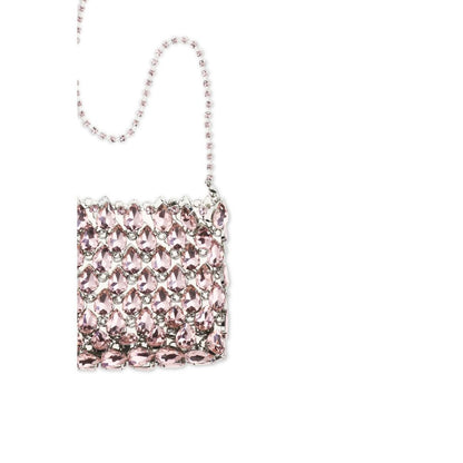 Self-Portrait Crystal Mesh Pouch Bag