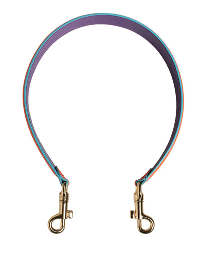 Dolce & Gabbana Orange Purple Calf Leather Shoulder Strap