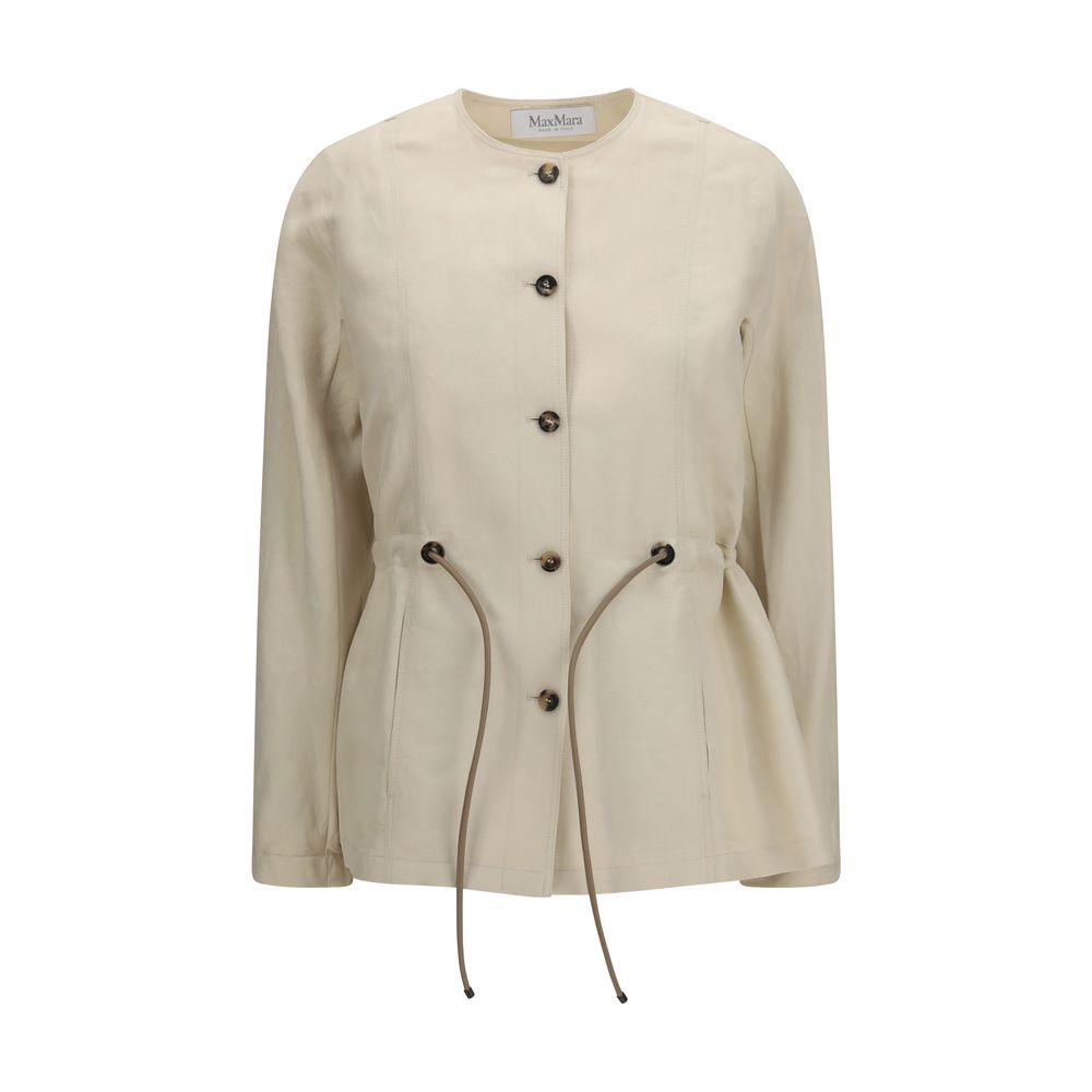 Max Mara Beige Linen Carezza Jacket