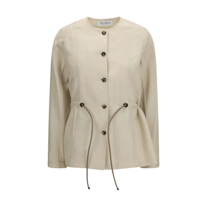Max Mara Beige Linen Carezza Jacket