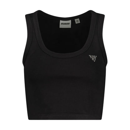 GUESS JEANS Black Viscose Women's Tank