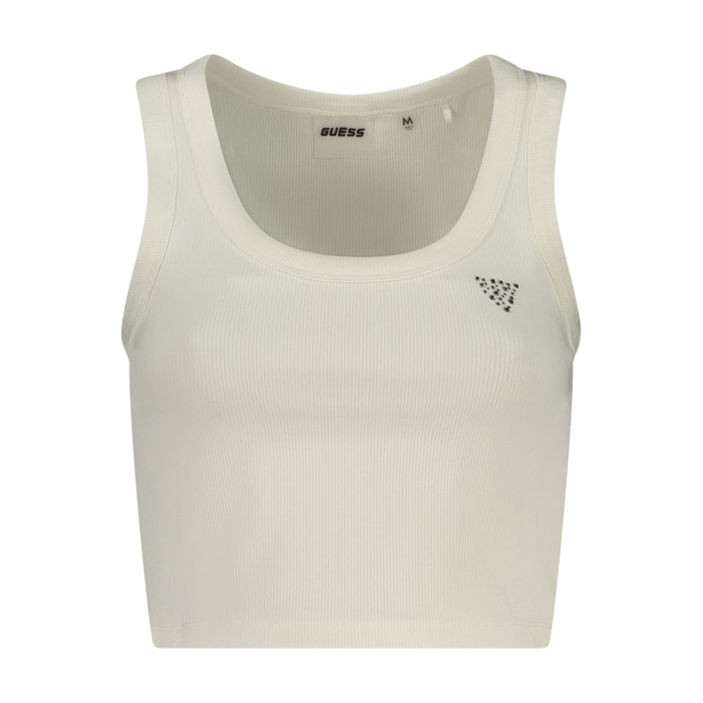 Guess Jeans Bianco Viscose Woman Tanktop