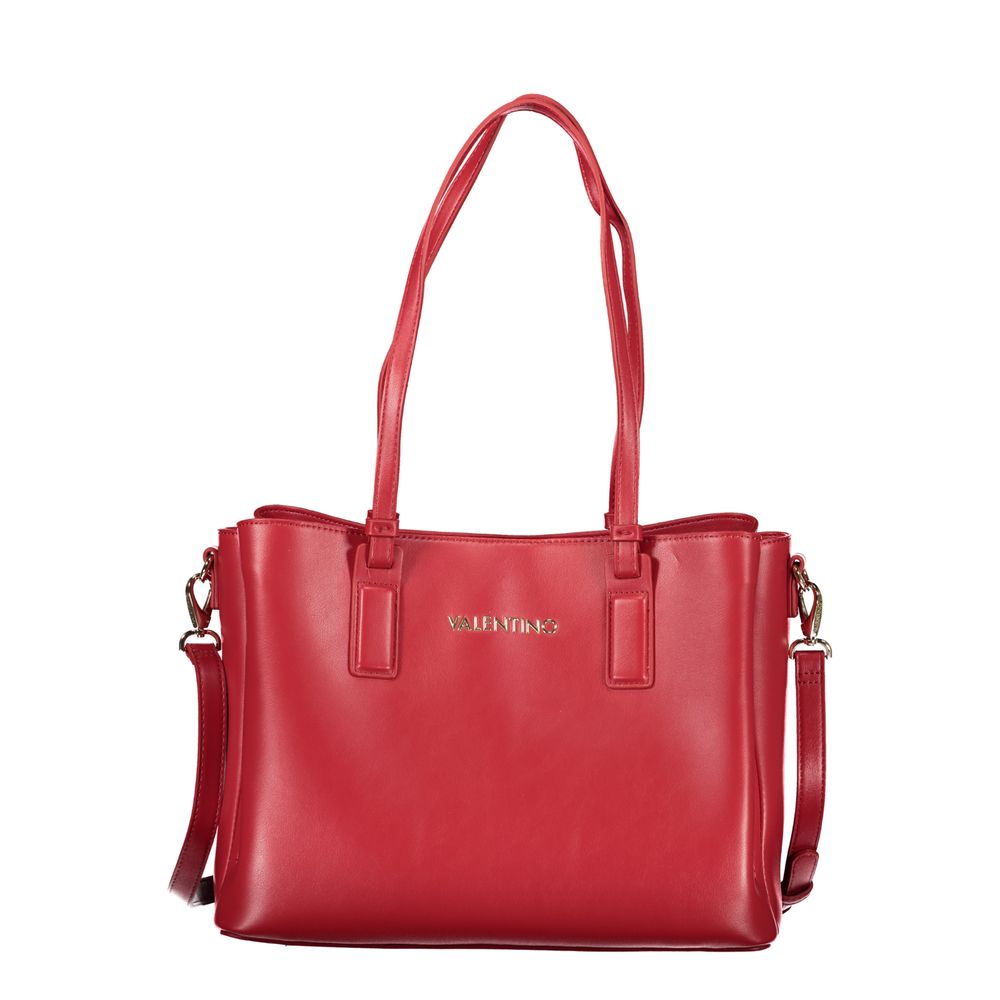 Mario Valentino Red Leather Handbag with Chic Style