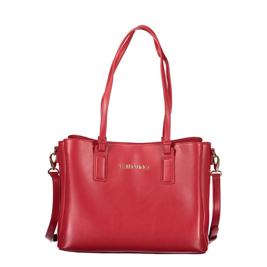 Mario Valentino Red Leather Handbag with Chic Style