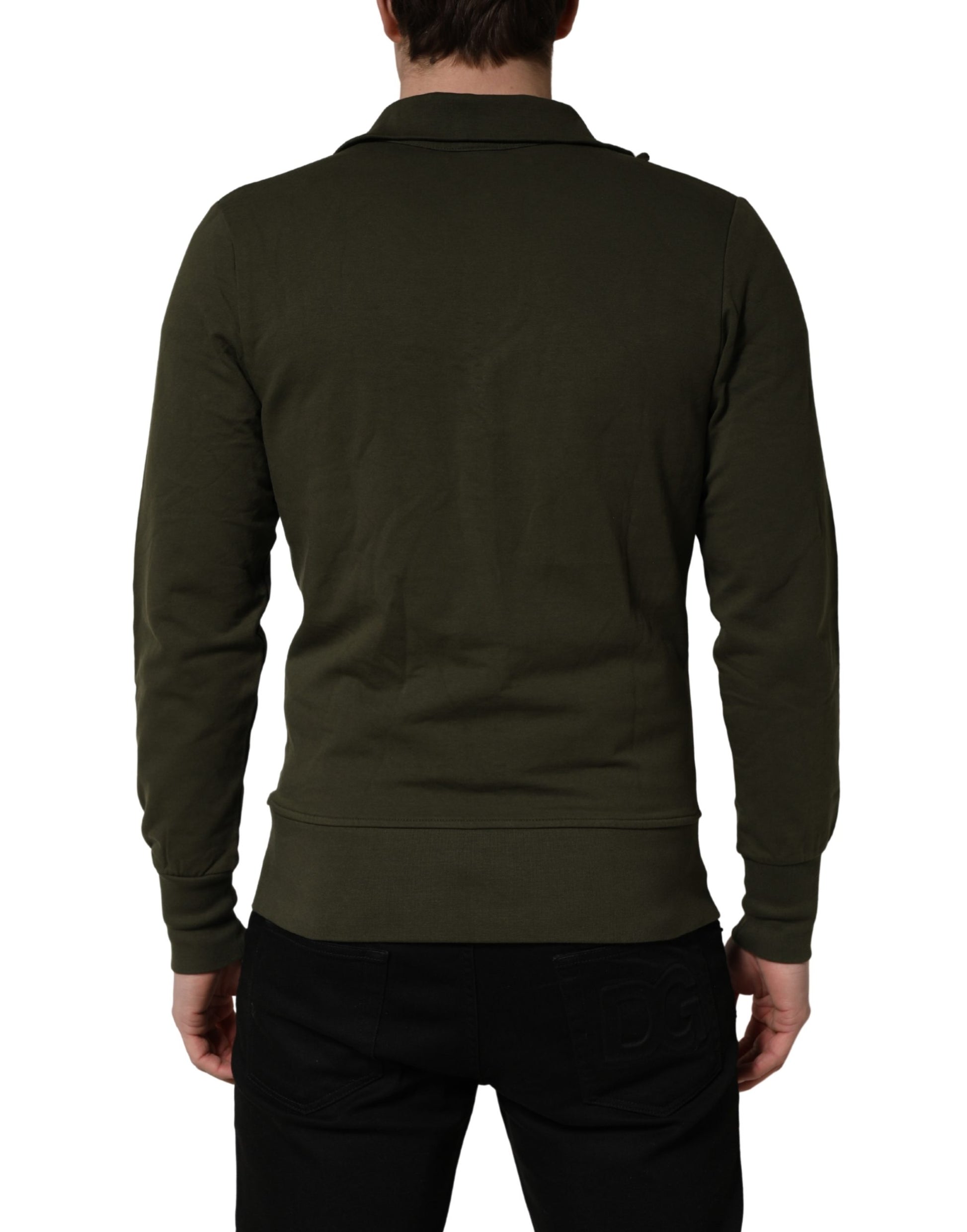 Aeronautica Militare Military Green Half Zip Sweatshirt Sweater