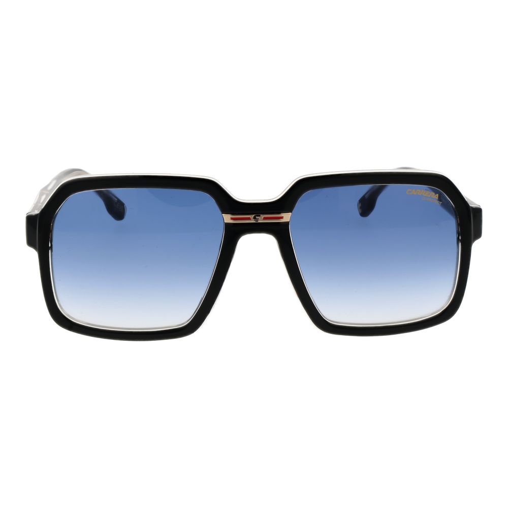 Carrera Men's Sunglasses – Black Square Frame, Blue Gradient Lenses