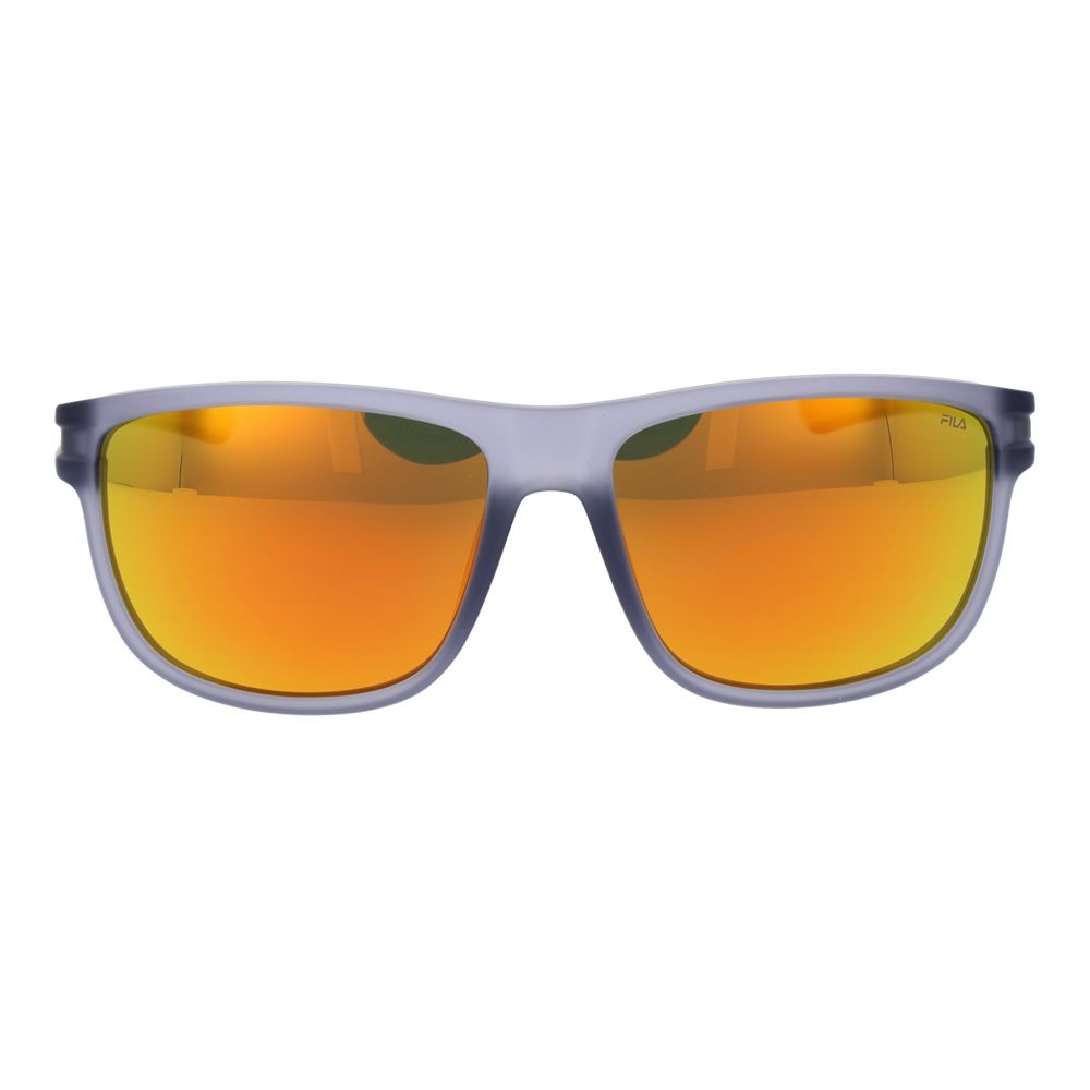 Fila Men's Sunglasses – Grey Square Frame, Green Polarized Lenses