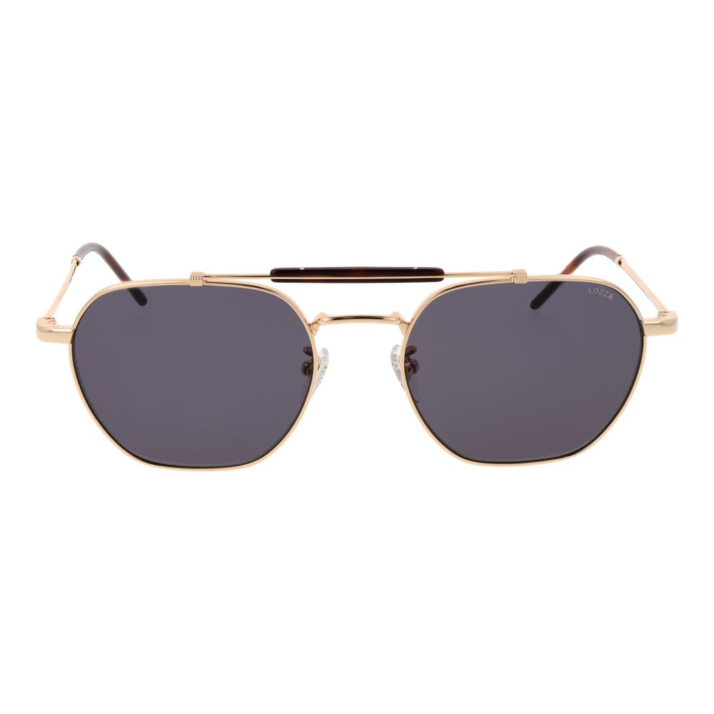 Lozza Men's Gold Metal Sunglasses with Grey Lenses
