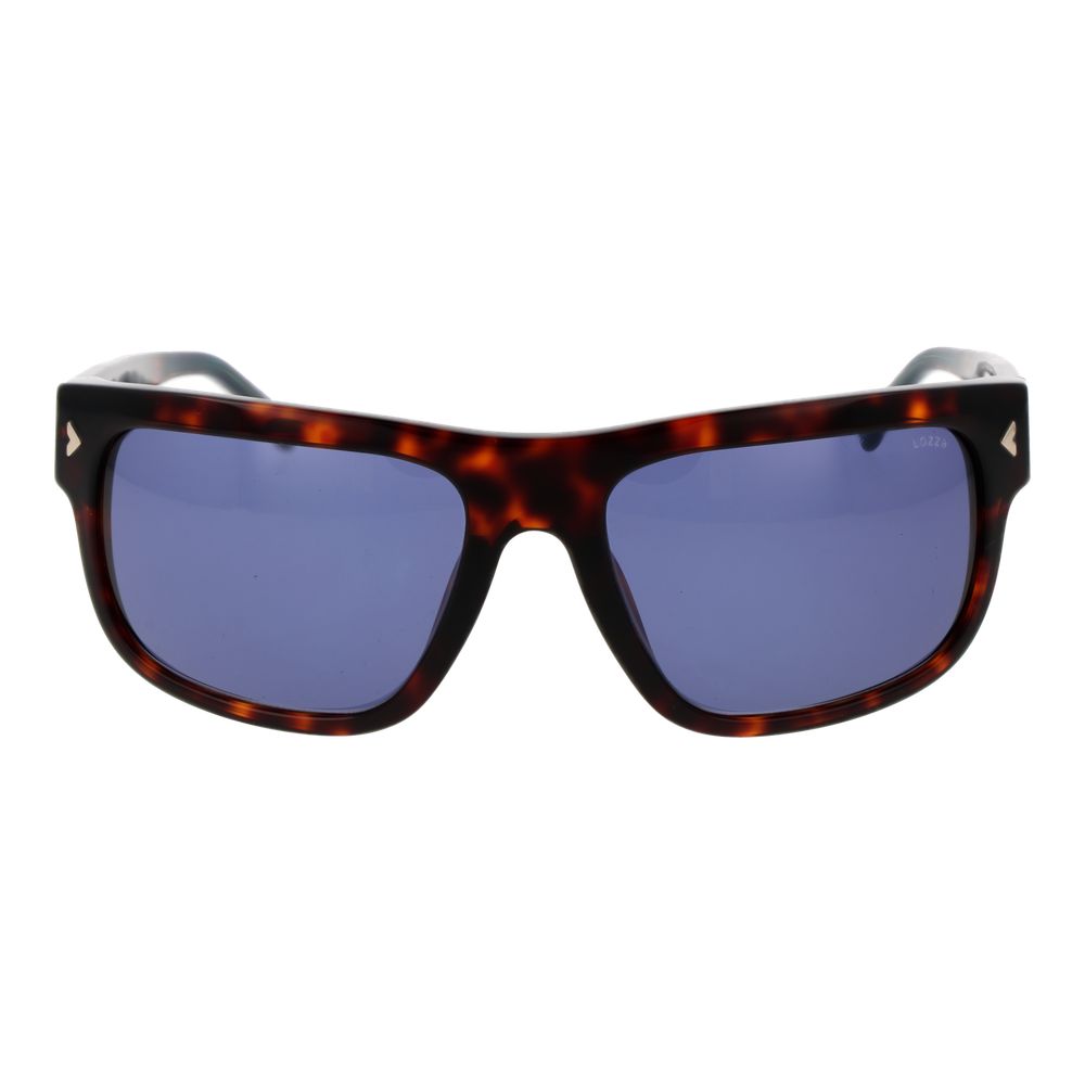 Lozza Men’s Sunglasses – Brown Metal Frame, Blue Lenses