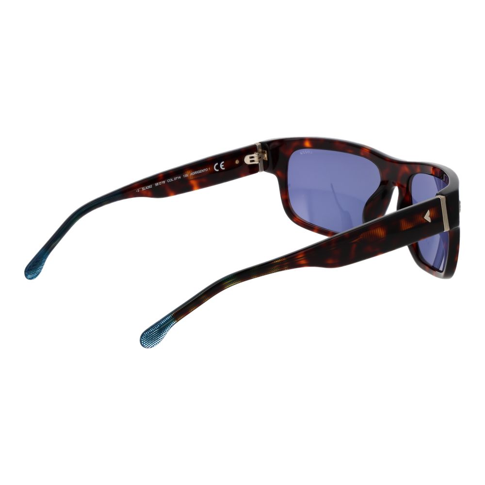 Lozza Men’s Sunglasses – Brown Metal Frame, Blue Lenses