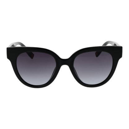 Fila Women’s Sunglasses – Black Cat Eye Frame, Grey Gradient Lenses