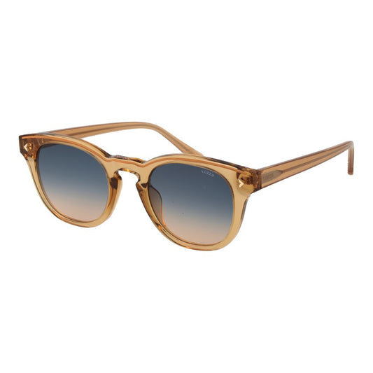 Lozza Unisex Sunglasses – Beige Full-Rim Frame, Blue Gradient Lenses