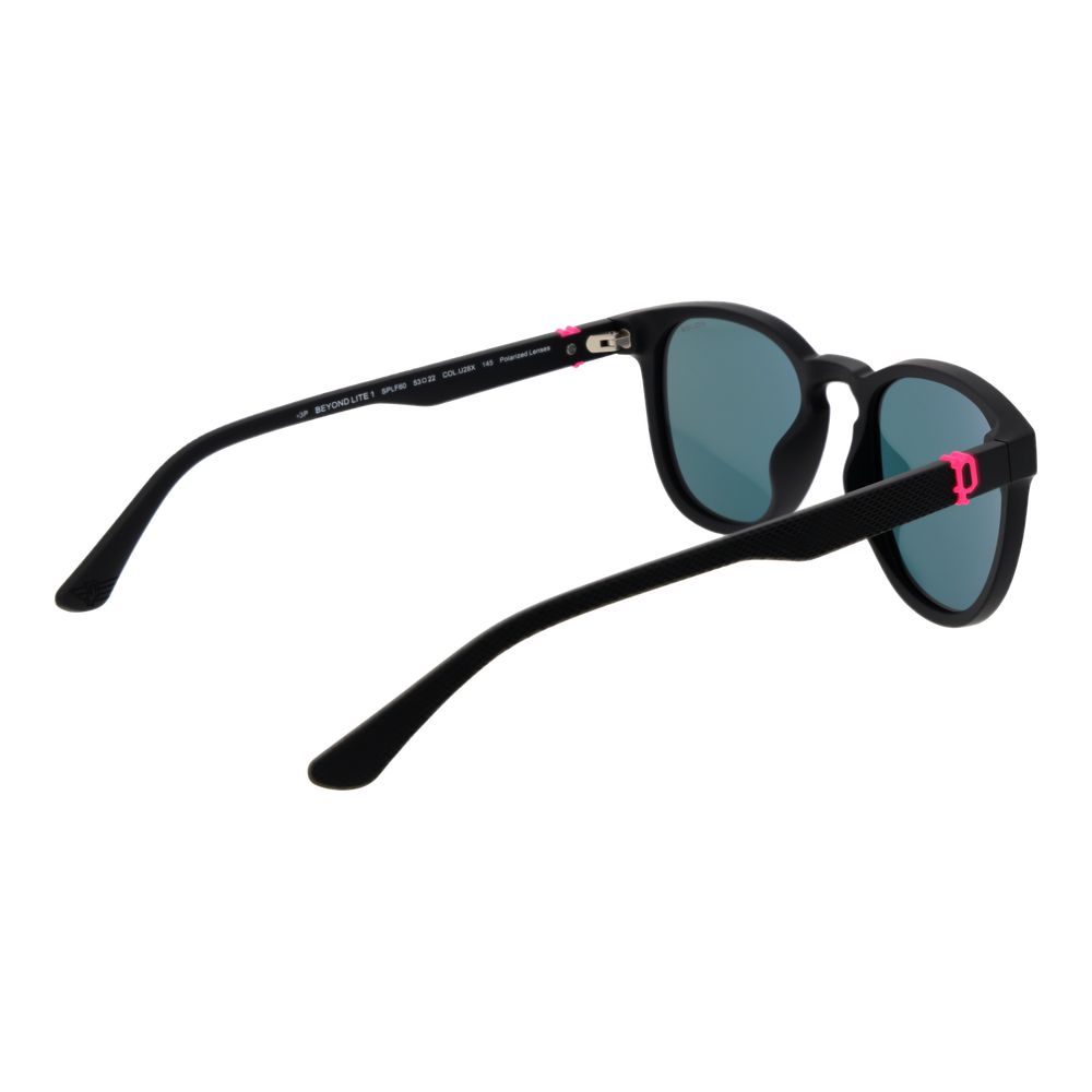 Police Men's Sunglasses – Black Full-Rim Frame, Orange Mirrored Lenses
