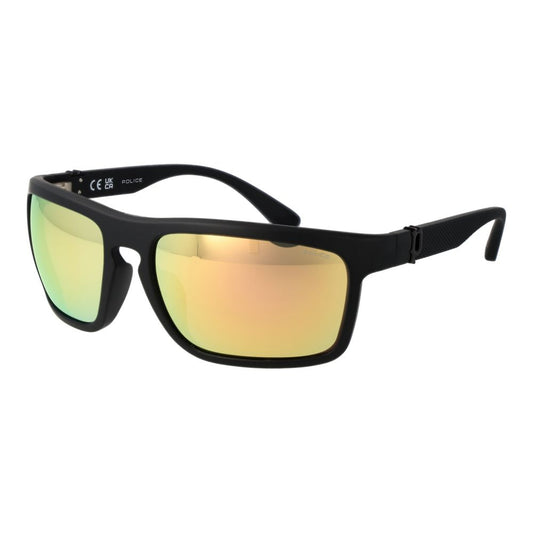 Police Men's Sunglasses – Black Full-Rim Frame, Grey Mirrored Lenses