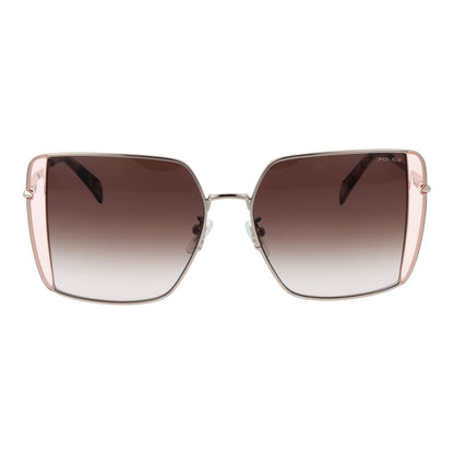 Police Women’s Sunglasses – Rose Gold Square Frame, Gradient Lenses