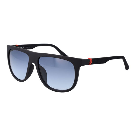 Police Men's Sunglasses – Black Full-Rim Frame, Blue Gradient Lenses