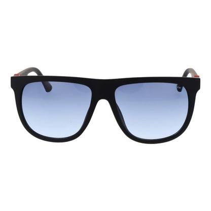 Police Men's Sunglasses – Black Full-Rim Frame, Blue Gradient Lenses