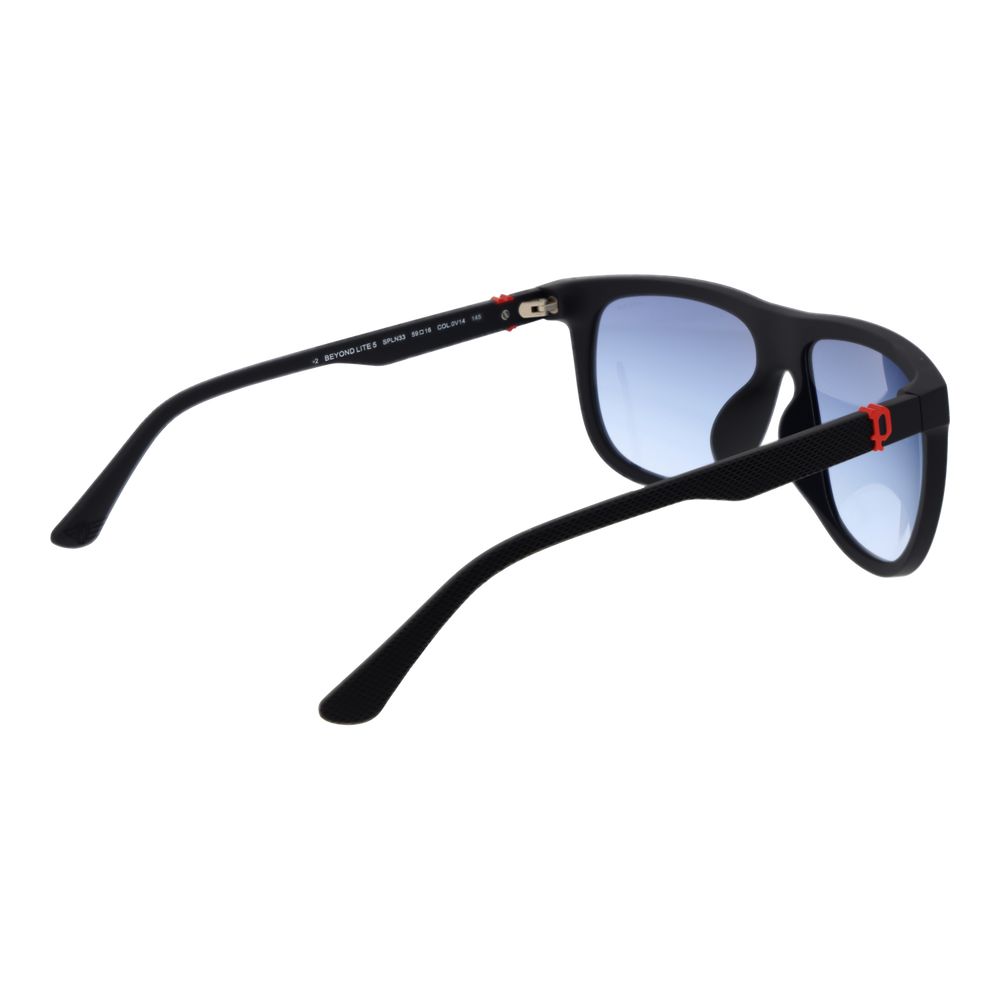 Police Men's Sunglasses – Black Full-Rim Frame, Blue Gradient Lenses