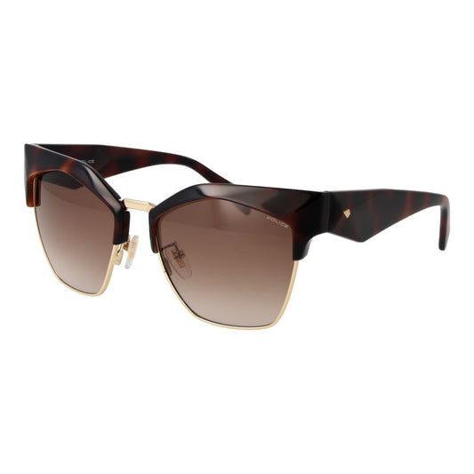 Police Women’s Sunglasses – Brown Square Frame, Gradient Lenses