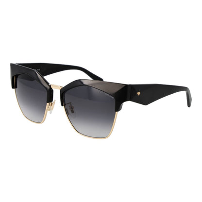 Police Women’s Sunglasses – Black Cat Eye Frame, Grey Gradient Lenses