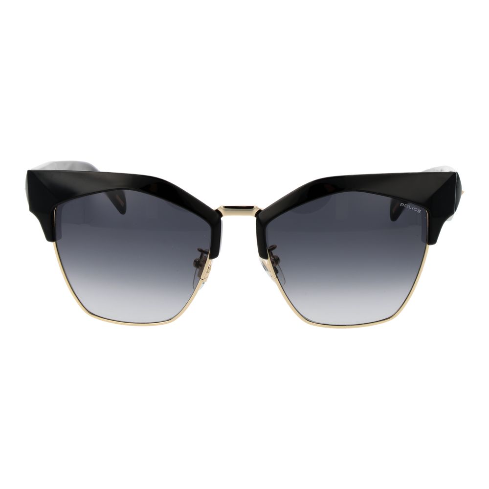 Police Women’s Sunglasses – Black Cat Eye Frame, Grey Gradient Lenses