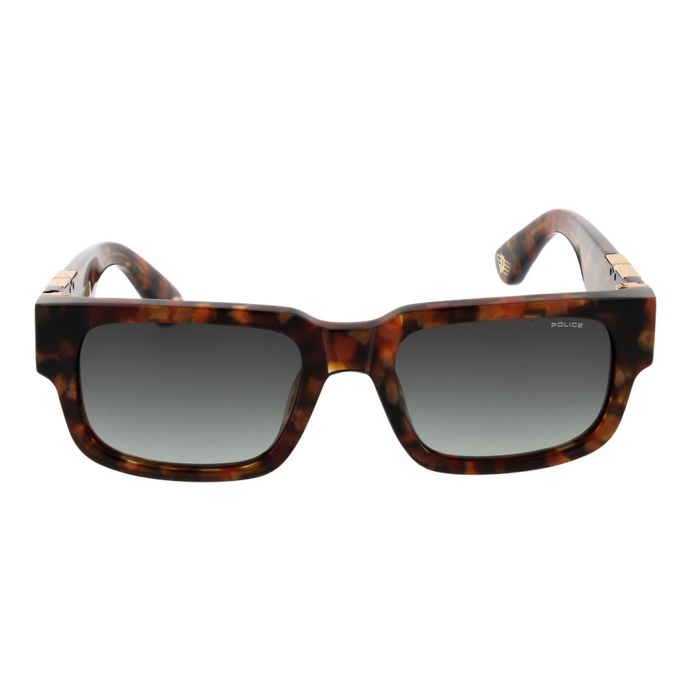 Police Men's Sunglasses – Brown Frame with Green Gradient Lenses