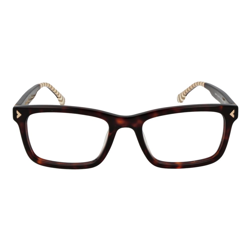 Lozza Brown Men’s Optical Glasses – Full-Rim Rectangle Frame