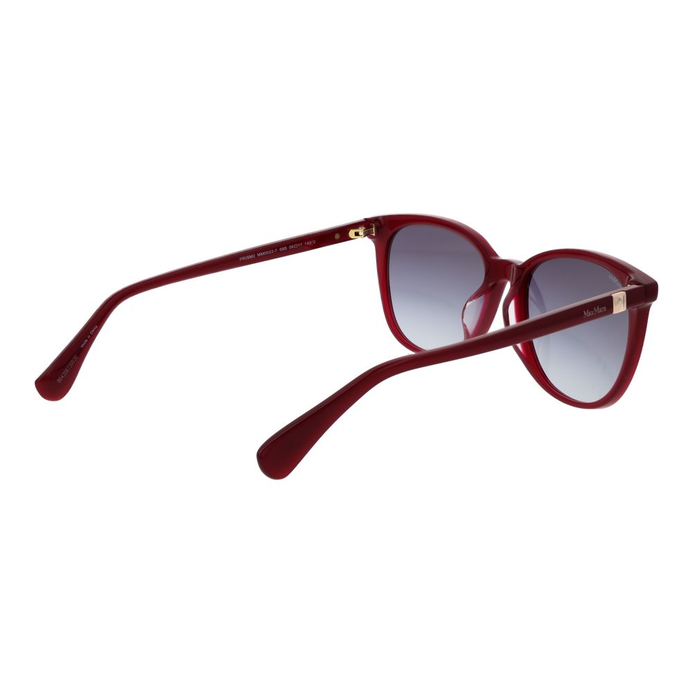 Max Mara Women’s Sunglasses – Burgundy Acetate Frame, Grey Gradient Lenses