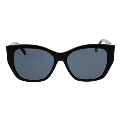Barbour Women’s Sunglasses – Black Cat Eye Frame, Grey Lenses