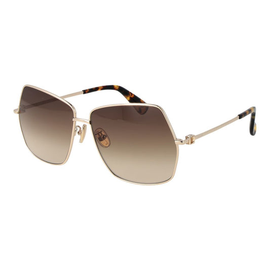 Max Mara Women’s Sunglasses – Gold Metal Frame, Brown Gradient Lenses