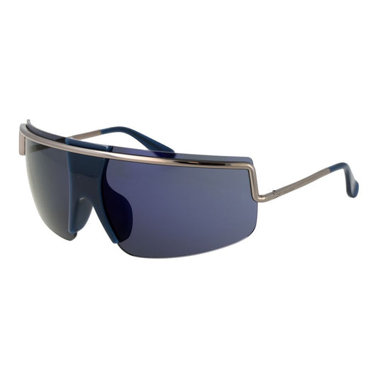 Max Mara Women’s Sunglasses – Silver Rimless Frame, Blue Mirrored Lenses