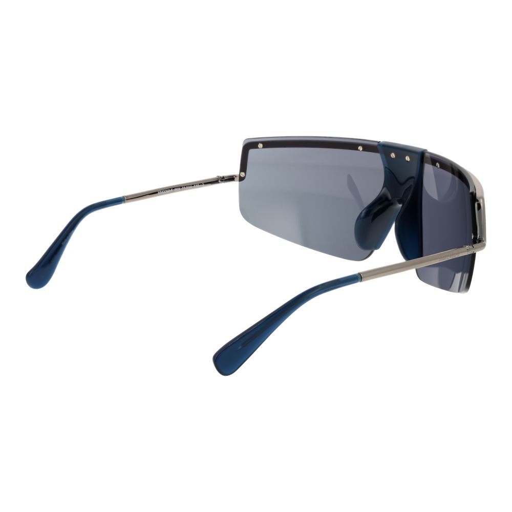 Max Mara Women’s Sunglasses – Silver Rimless Frame, Blue Mirrored Lenses